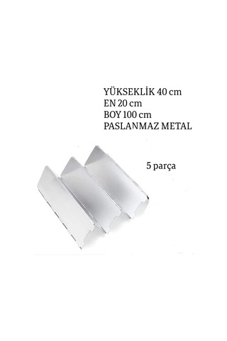 Kamp Ateşi Rüzgar Engelleyici Panel Rüzgarlık 5'li Plaka