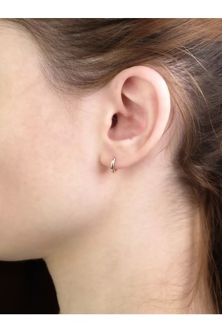 Markiz Küçük Limon Kaplama Gümüş Halka Küpeler 184528181 Sarı