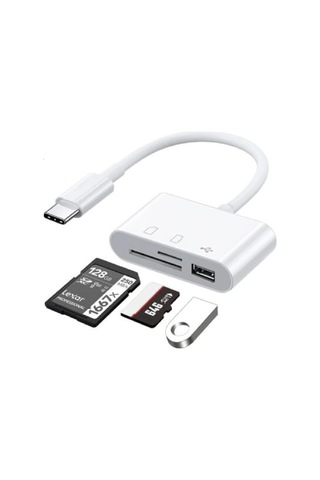 Lexroo 5232 Usb Type C To Sd Microsd Tf Kart Okuyucu Usb 3in1 Çevirici Dönüştürücü Adaptör Standart