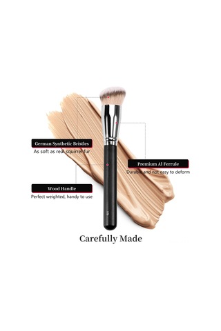 Youtek "profesyonel Fondöten Ve Kapatıcı Fırçası Seti - Sıvı, Krem Ve Pudra İçin Yoğun Kıllı 2'li Makyaj Fırçası"