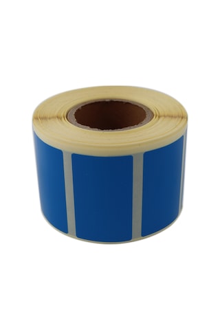 Renkli Zemin Baskılı Kuşe Rulo Etiket 50mm X 30mm 1000 Adet