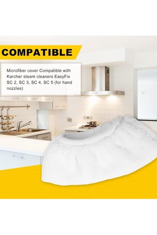 Karcher Sc2 Sc3 Sc4 Sc5 Easyfix Buharlı Temizlik Makinesi Uyumlu Yedek Mop Seti 2 Adet El Aparatı + 2 Adet Zemin Apar Diğer