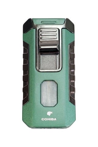 Cohiba 3 Torch Pürmüz Yeşil Metal Puro Çakmağı - Tr9516