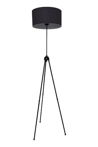 Silindir Başlıklı Antrasit Metal Lambader