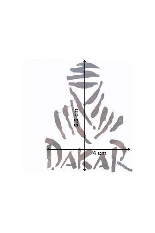 STİCKER DAKAR ALEMİNYUM DAKAR ETİKETİ MOTOSİKLET STİCKER AKSESUAR