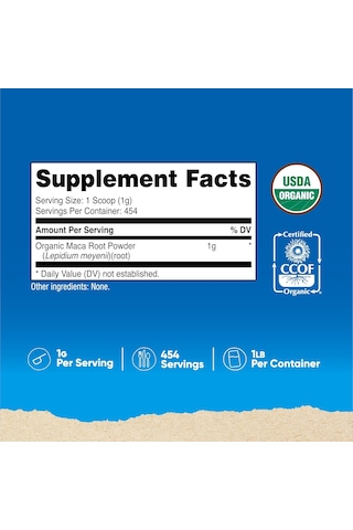 Nutricost Organic Maca Root Powder 454 Gram