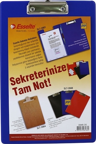 Esselte Kapaksız Mavi Sekreterlik 3948