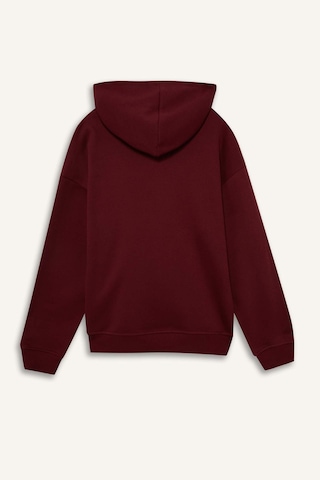 Defacto Relax Fit Kapüşonlu Basic Düz Kalın Sweatshirt D9935ax25wnbr115 Bordo