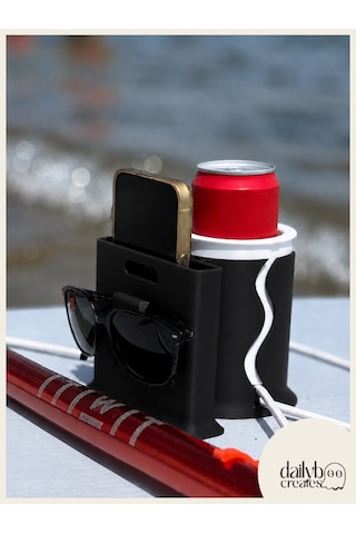 Paddle Board Sup Board Kano Termos Kutu İçecek Telefon Ve Gözlük Tutucu - Siyah