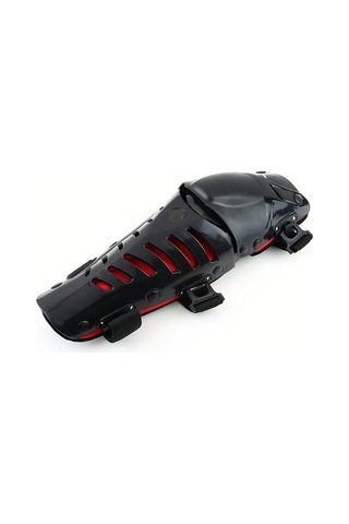 Jms Motosiklet Yarışı Motokros Diz Pedleri Koruyucu Muhafızlar Kırmızı - Siyah 1 Çift