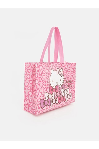 Lc Waikiki Karışık Hello Kitty Baskılı Kadın Alışveriş Çantası Krem.karışık Renkli Desenli