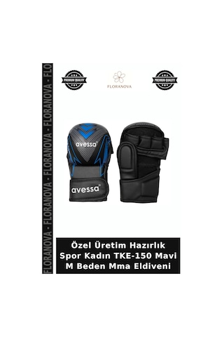 Özel Üretim Hazırlık Spor Kadın Tke-150 Mavi M Beden Mma Eldiveni