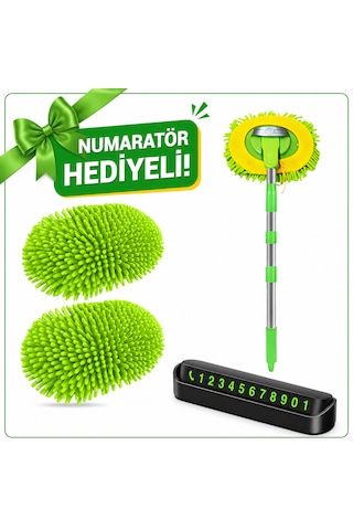 Mikrofiber Araba Yıkama Fırçası, Çiziksiz Temizleme, Uzun Saplı Temizlik, Araba Karavan, Kamyon, Suv Rv Ev İçin