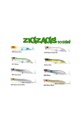 Fujin Zigzags 105sw 10gr Maket Balık 073 Yellow Cheek Mullet