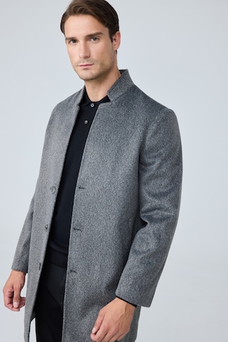 Danger Erkek Relaxed-fit Premium Yün Kaşe Kaban Gri 4351dngr