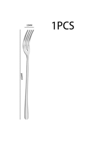 Paslanmaz Çelik Meyve Çatalı Yuvarlak Delikli Çatal Ev Tipi Çatal Ay Çöreği Çatalı Restoran Meyve Çatalı Pasta Tatlı Çatalı Yemek Masası Gümüş