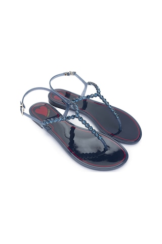 Menghi Kadın Pvc Lacivert Parmak Arası Sandalet 774 101e Bn Sndlt Y25 Deep Mavi
