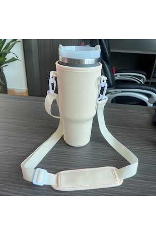 Mufunye 40oz Outdoor Sıcak Soğuk Tutucu Kupa Çantası, Taşınabilir Askı, Dayanıklı Materyal, Toplu Satış Mavi Açık Mavi