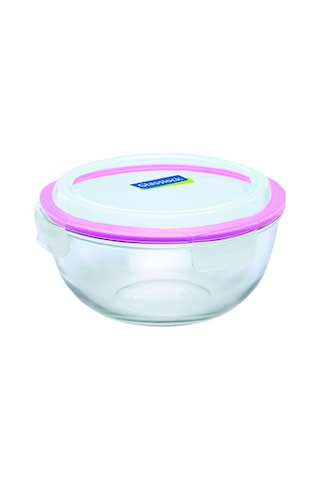 Glasslock Yuvarlak Cam Saklama Kabı 1000  Ml Çok Renkli
