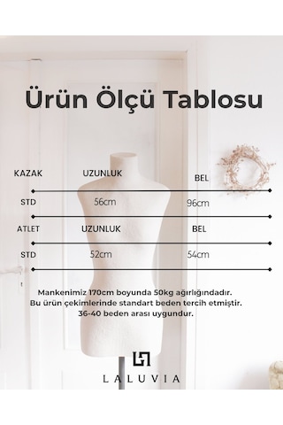Laluvia Ekru İkili V Yaka Triko Kazak - 2y251206