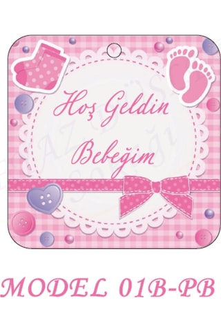 Beyazdüşlersokağı Şekilli Etiket (25 Ad) Bebek Süsü,Doğum Günü (Etk-01B)