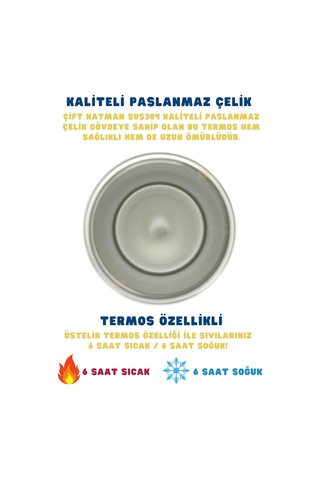 Lexroo Resmi Lisanslı 550ml Rahat İçim Çift Katmanlı Paslanmaz Çelik Termos 6 Saat Sıcak Soğuk Çok Renkli