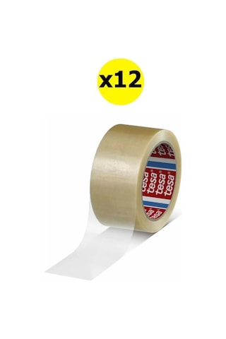 Tesa Koli Bandı Doğal Kauçuk Şeffaf 100mx45mm X12 Adet 100mm