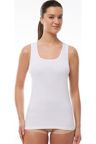 Malabadi Kadın Beyaz 4 Lü Paket %100 Pamuk Ribana Kalın Askılı Atlet 106-e Beyaz