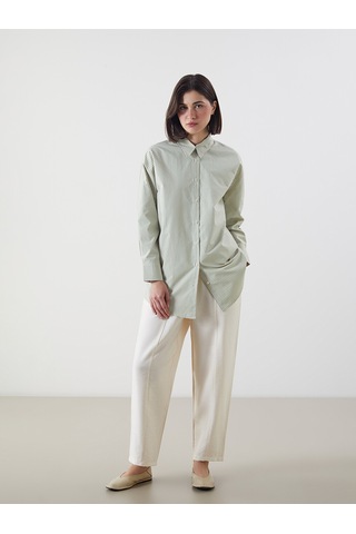 Lcw Modest Ekru Beli Lastikli Kadın Pantolon