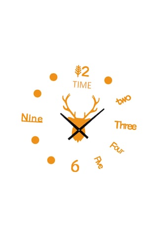 Homyl Duvar Saati Dekoratif Saat Basit Çerçevesiz Sessiz Dıy, Altın