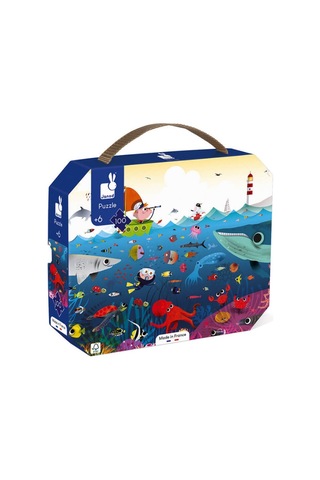 Janod 100 Parça Çantalı Puzzle - Sualtı Dünyası
