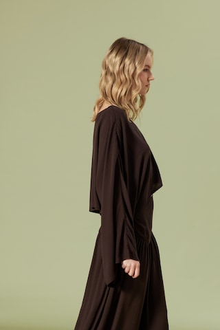 Asimetrik Kimono Kahve
