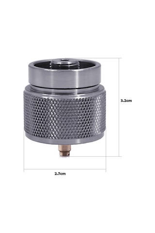 Yaleker Kamp Stovu Gaz Tankı Adaptörü, Mapp-coleman Lindal Valf Dönüştürücü, Alüminyum Ve Bakır, Leakproof, Otomatik Kapatma, 34g Gümüş
