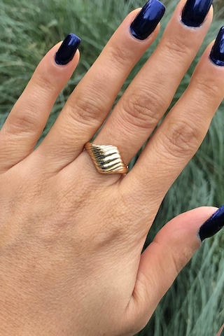 Niki Aksesuar Gold Kuyumcu Model Yumru Ayarlamalı Yüzük Altın