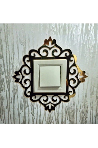 Priz Kenarı için Dekoratif Priz Çerçevesi Priz Süsü Gümüş-Pleksi-Üçlü