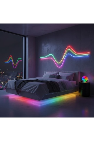 Büro Ev Ofis Dekoru İçin 3mt Neon Led Işık Aydınlatma