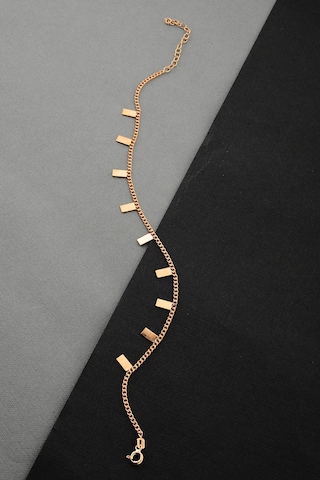 Argentum Concept - Dikdörtgen Pullu Gümüş Rose Halhal - H007101