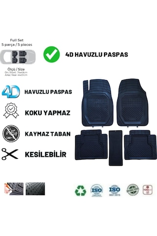Toyota Verso 2005 Havuzlu Üniversal Siyah Pro Hıgh-qualıty Materıal Oto Paspas
