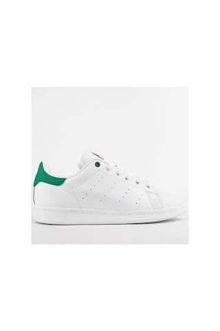 Cool Genç Unisex Yazlık Terletmez Kaydırmaz Koku Yapmaz Hafif Full Ortopedik Günlük Sneaker Ayakkabı Beyaz Yeşil