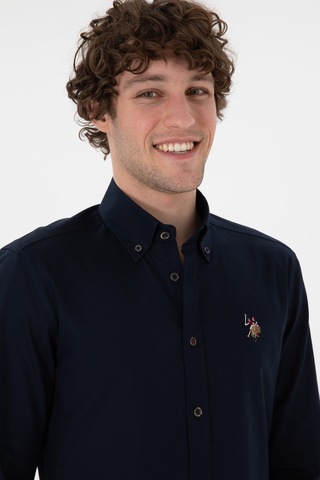 U.S. Polo Assn. U.s. Polo Assn. Pamuk Uzun Kol Slim Fit Gömlek 2082904 Siyah