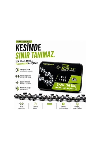 Algaride Lastpoint Motorlu Testere Zinciri 3/25 36 Diş Yedek Zincir Keskin Kutulu Dayanıklı