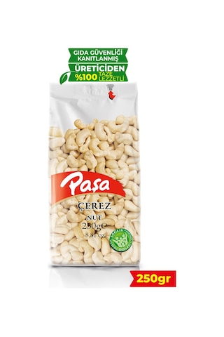 Paşa Kuruyemiş Çiğ Kaju Fıstığı Şeffaf Paket 250 G