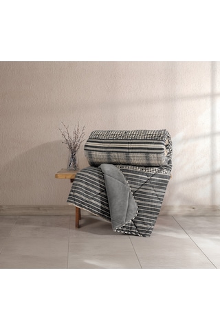 Cotton Box Velvet Tek Kişilik Yorgan Timbre Antrasit 155x215 Cm