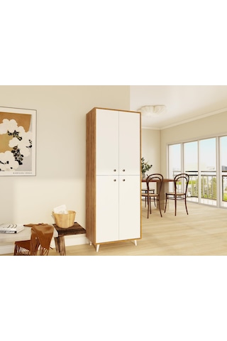 Vadi Çok Amaçlı Amalfi - Beyaz Renk Dolap Beyaz - Ceviz