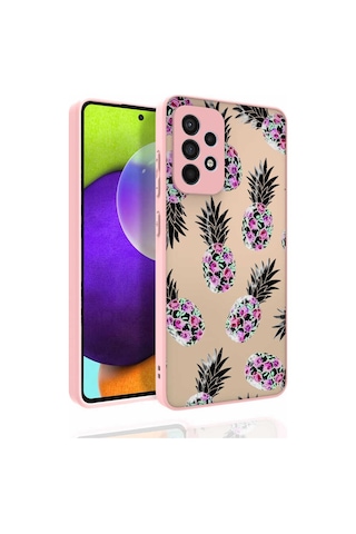 Zore Samsung Galaxy Uyumlu A52 Kılıf Desenli Kamera Korumalı Parlak Omsy Nora Kapak - No1