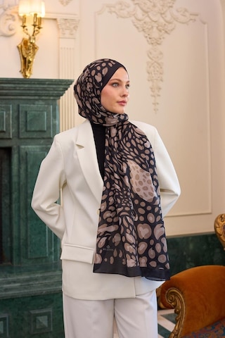 İpekhan Soft Şal Kahve 3050-08 Çok Renkli
