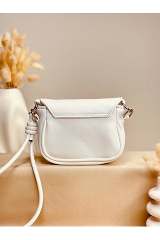 Elora Atelier Mini Flap Çapraz Askılı Beyaz Çanta Çok Renkli