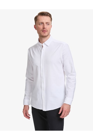 Pierre Cardin Erkek Beyaz Gömlek Desenli 50320859-vr013