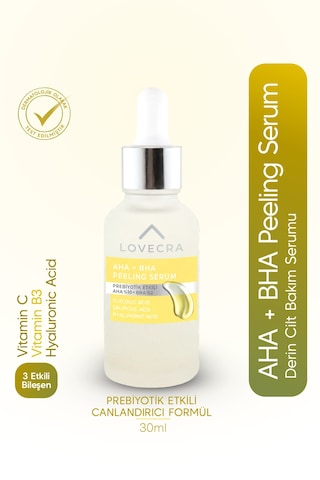 Aha/bha Peeling Serum Glycolic Acid Salicylic Acid Hyaluronic Acid Derin Cilt Bakım Serumu 30 Ml