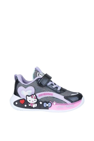 Zacoz Kız Çocuk Sevimli Figürlü Renkli Günlük Spor Sneaker Ayakkabı Siyah